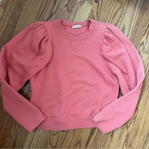 Ulla Johnson Philo Puff sleeve sweatshirt pink